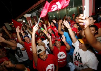 Caracas feest na referendum Chávez